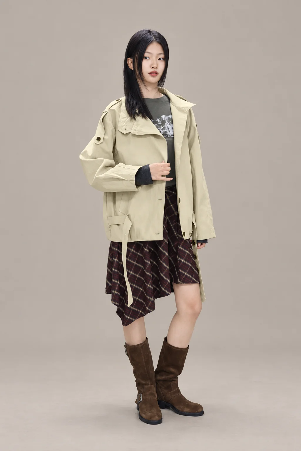 Half blouson trench jacket 착용컷