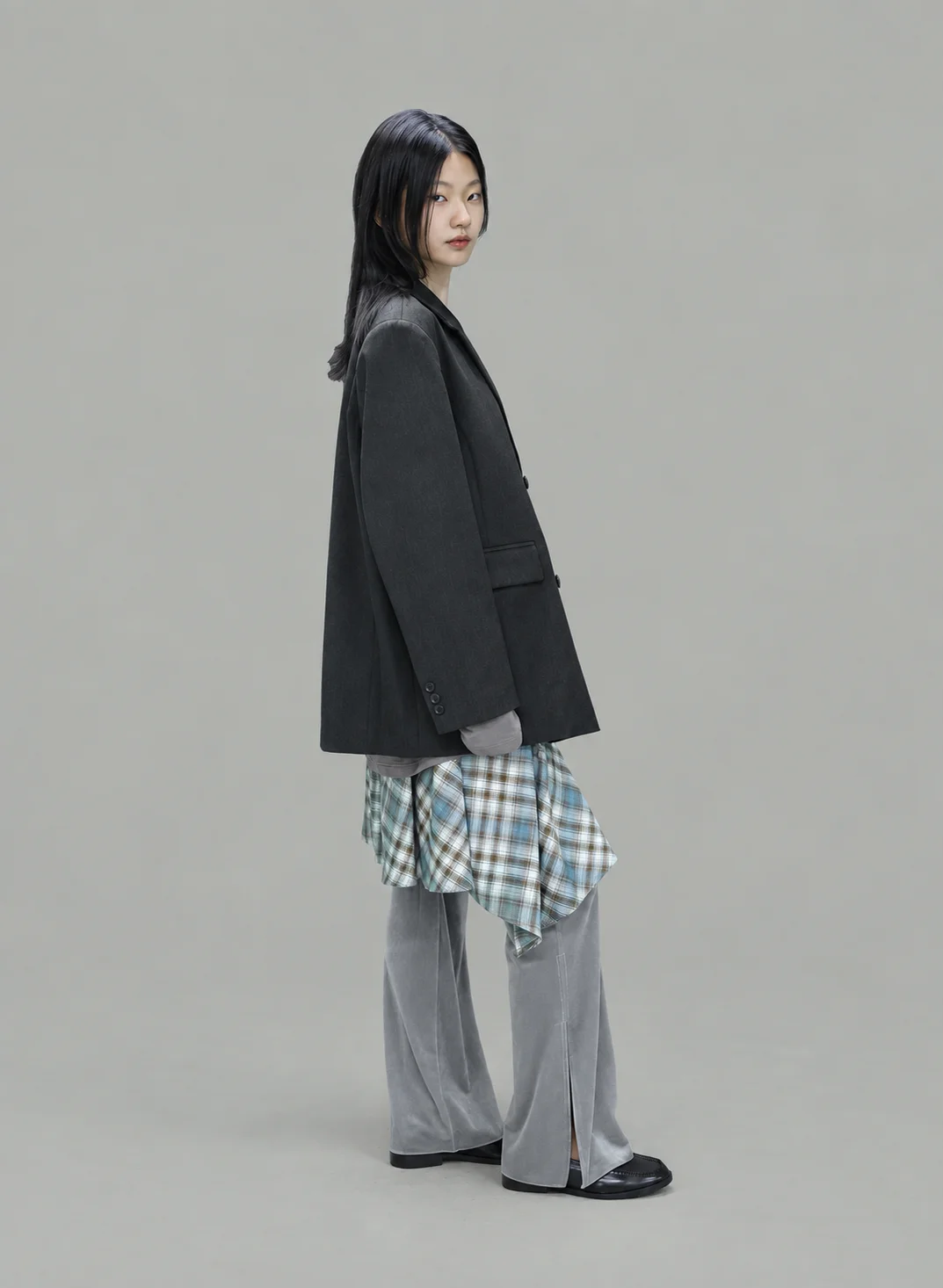 Shoulder pad double jacket 착용컷