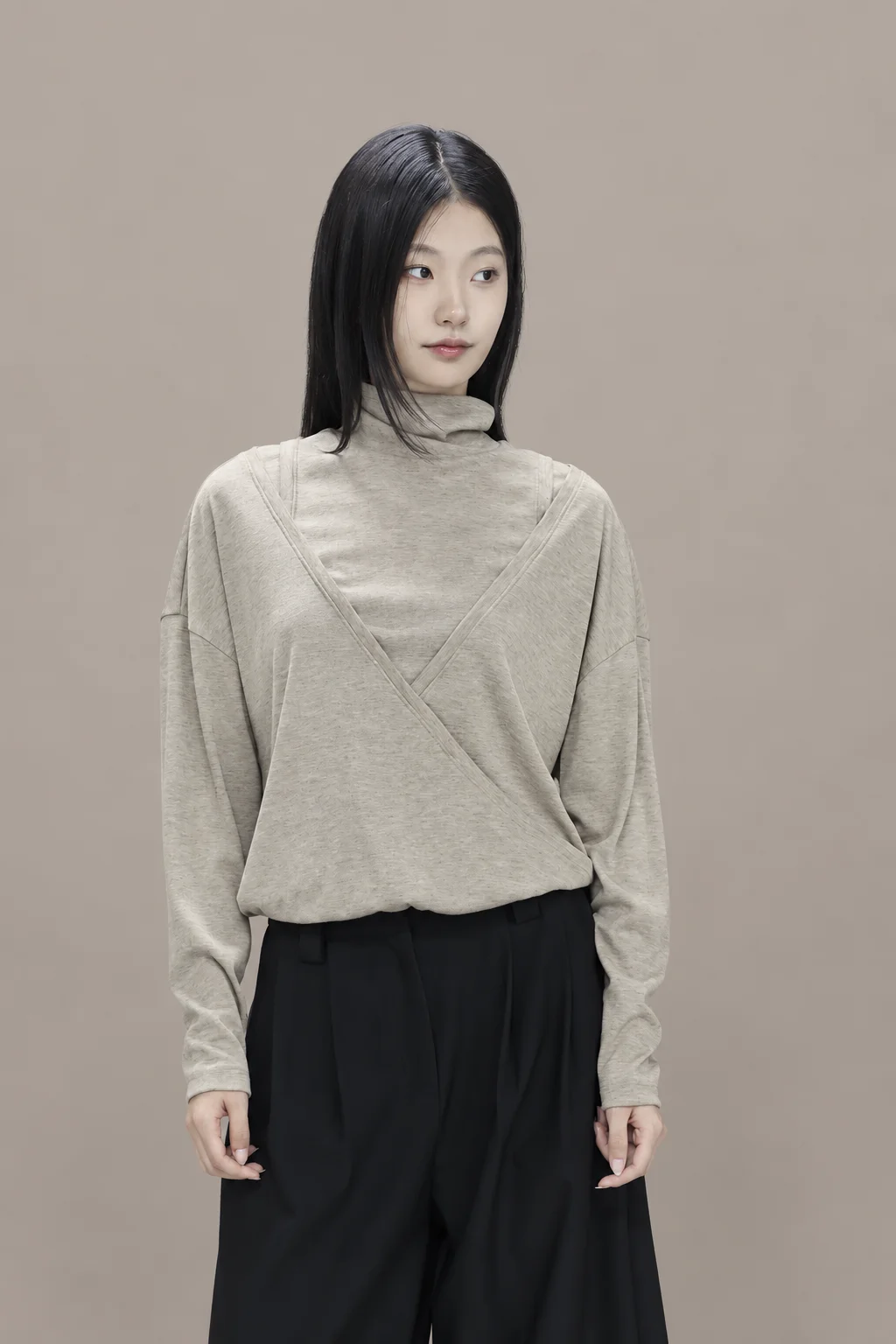 Layering effect blouson t-shirts