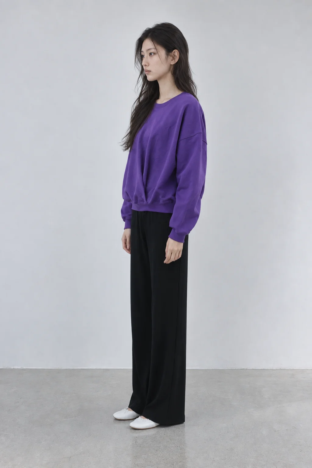 Soft fleece easy pants 착용컷